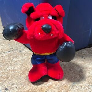 RARE Great American Toy Co•Red•Bulldog Boxer Lovey Plush Foam Stuffed Animal•7".